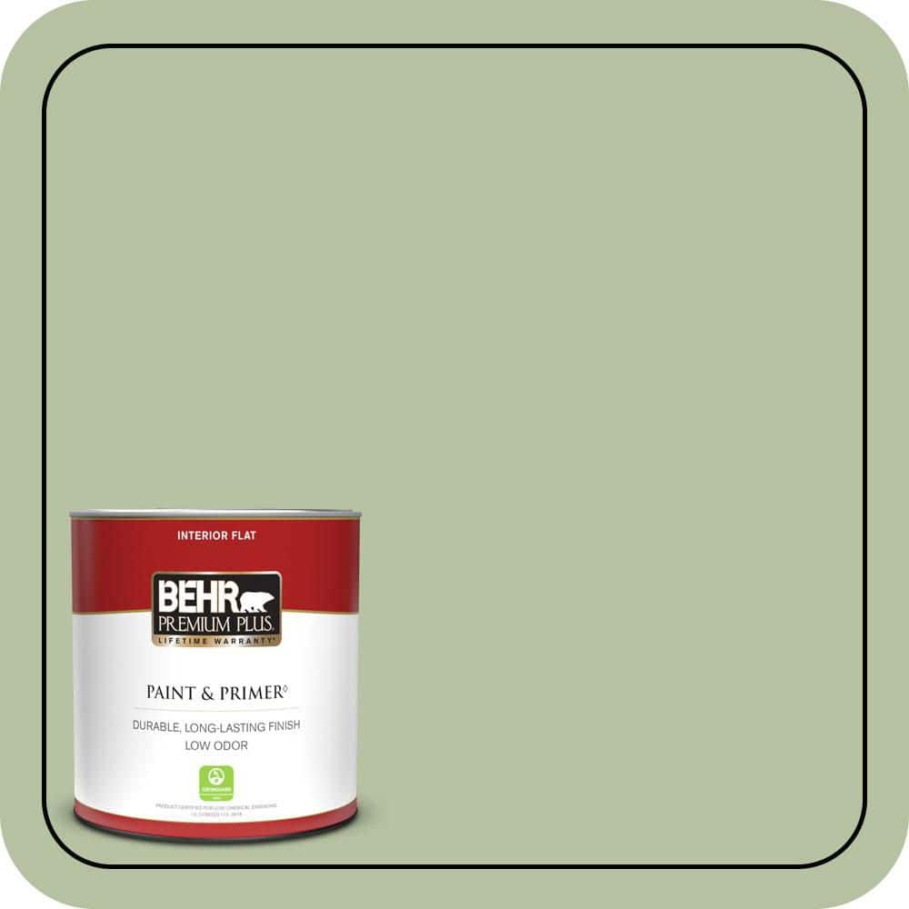 BEHR PREMIUM PLUS #M380-4 Chopped Dill Flat Low Odor & Primer