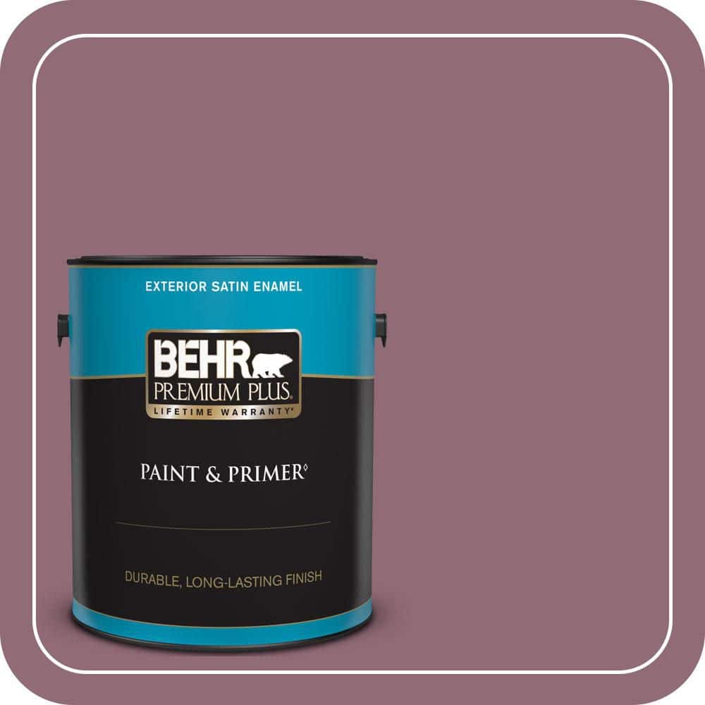BEHR PREMIUM PLUS 1 gal. #S120-6 Full Glass Satin Enamel Exterior Paint & Primer