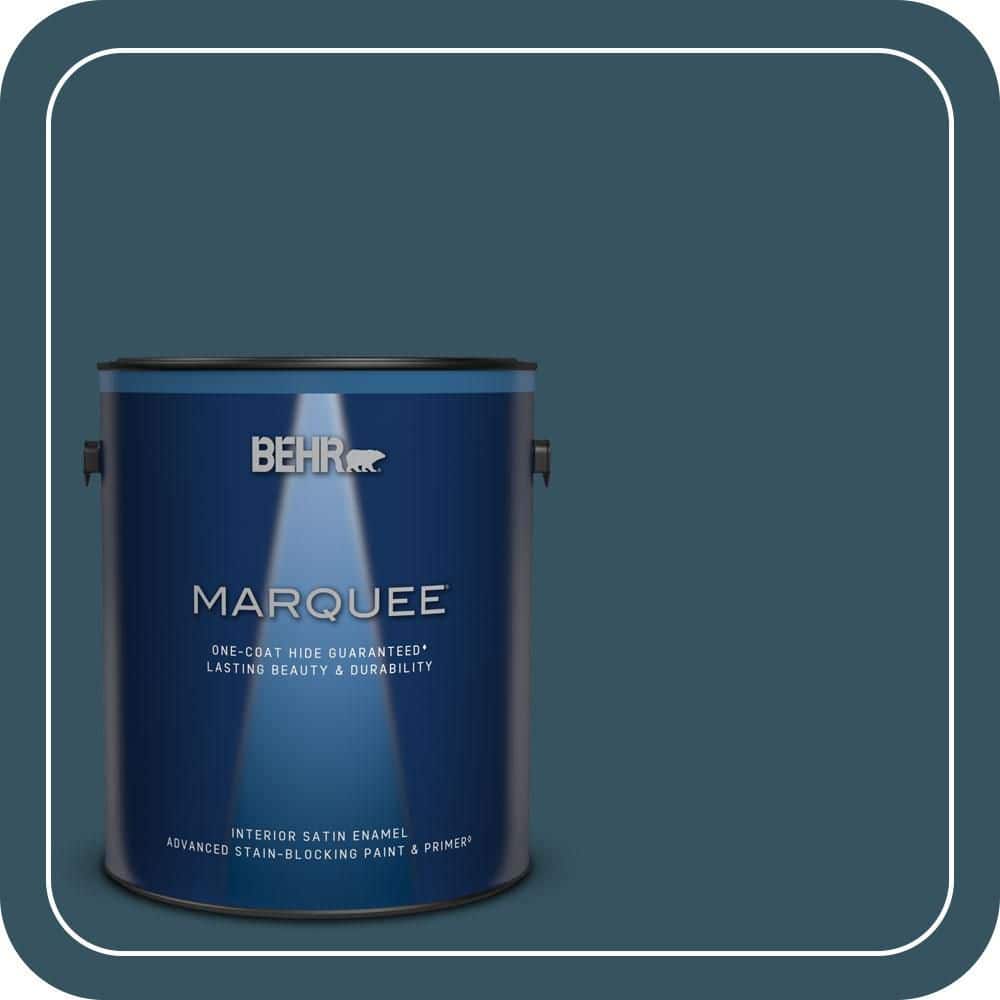 BEHR MARQUEE 1 gal. #MQ5-24 Opera Glasses One-Coat Hide Satin Enamel Interior Paint & Primer