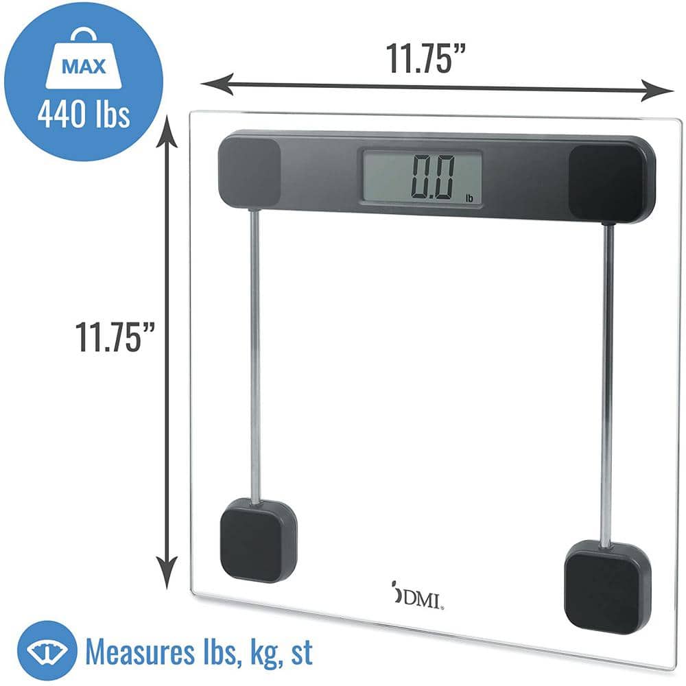 DMI Digital Bathroom Scale Weight Capacity 440 lbs. (2)