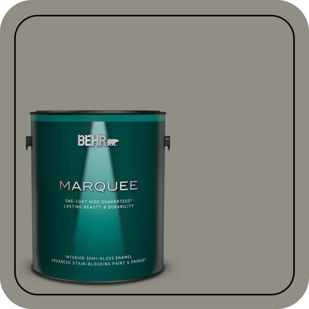 BEHR MARQUEE 1 gal. #N370-5 Incognito One-Coat Hide Semi-Gloss Enamel Interior Paint & Primer
