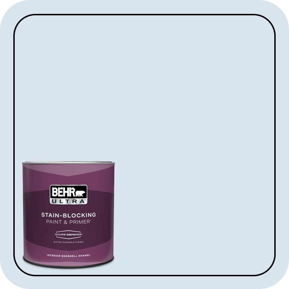 BEHR ULTRA 1 qt. #590C-2 Ocean Air Extra Durable Eggshell Enamel Interior Paint & Primer