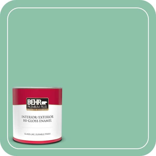 BEHR PREMIUM PLUS Home Decorators Collection #HDC-WR14-8 Spearmint Frosting Flat Interior/Exterior Paint & Primer Color Sample (2)