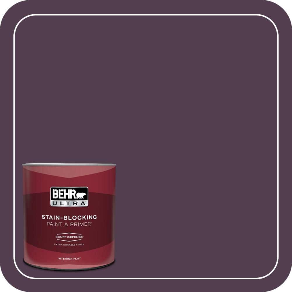 BEHR ULTRA 1 qt. #PPU17-02 Oriental Eggplant Extra Durable Flat Interior Paint & Primer
