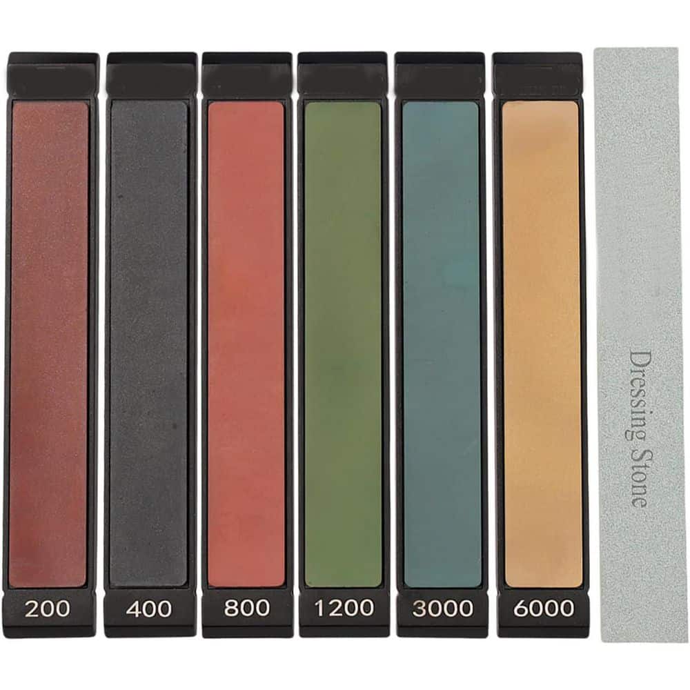 Unbranded Diamond Sharpening Stone Set for Knife Sharpening, 6 -Pieces Professional Whetstone Kit Multiple Grits, 105-Char