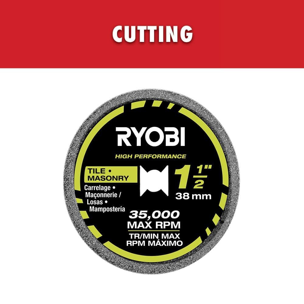 RYOBI Rotary Tool High Performance Diamond Wheel (For Soft Tile or Masonry Material)