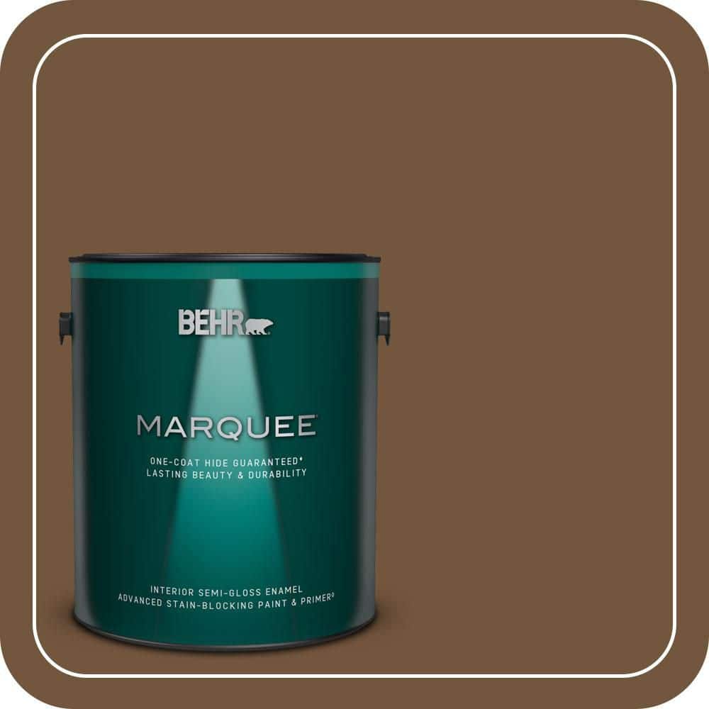 BEHR MARQUEE 1 gal. #MQ2-09 Clockworks One-Coat Hide Semi-Gloss Enamel Interior Paint & Primer