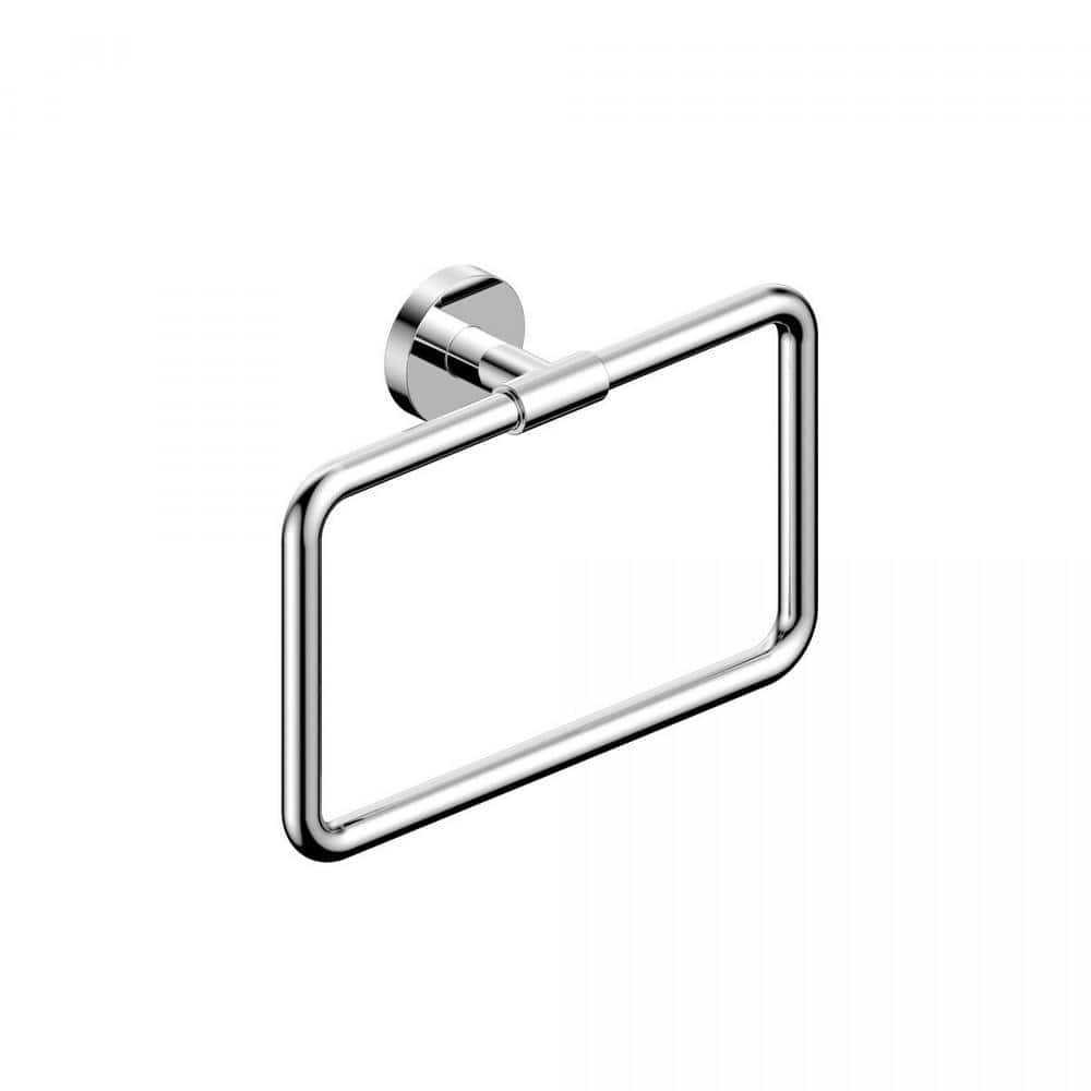 WS Bath Collections Norm Wall Mount Towel Ring in Polished Chrome