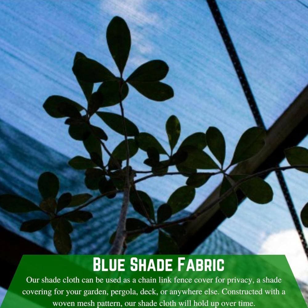 Unbranded 5.5 ft x 10 ft Blue Shade Cloth 80% Light Block Mesh Privacy Screen 1 Roll (3)