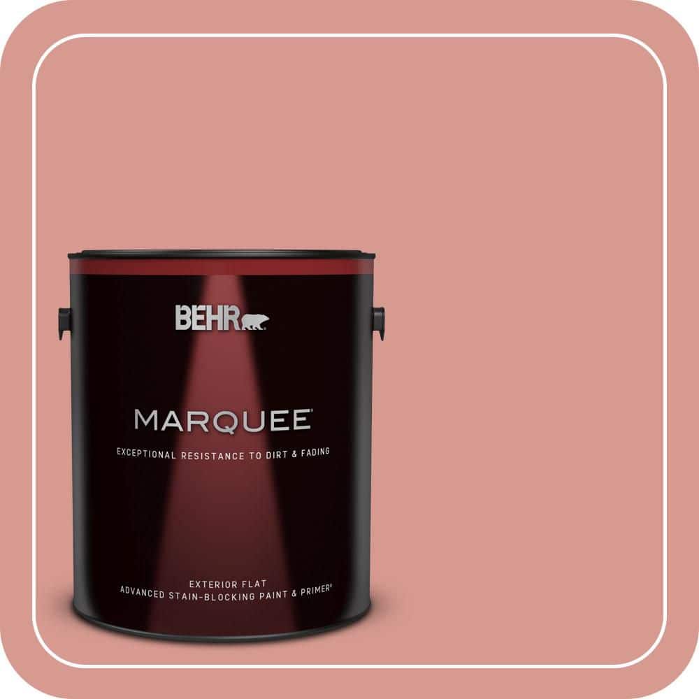 BEHR MARQUEE 1 gal. #T13-15 Shanghai Peach Flat Exterior Paint & Primer