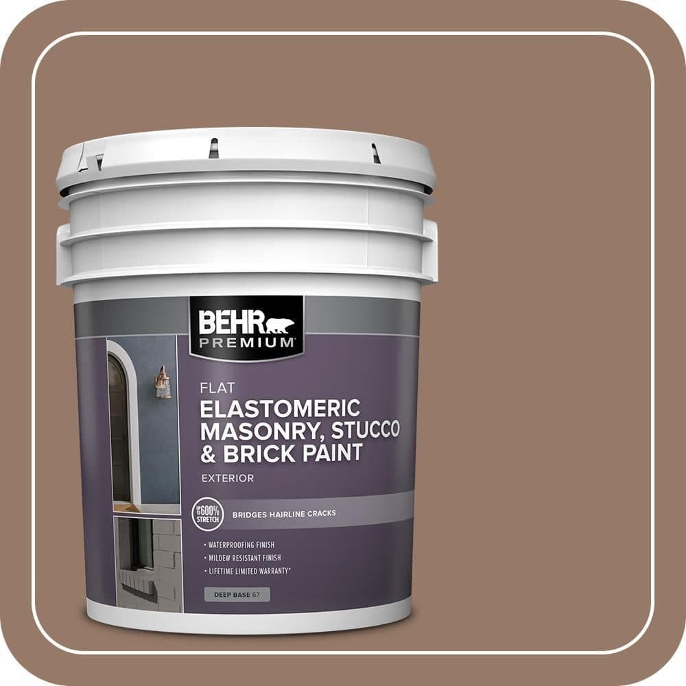 BEHR PREMIUM 5 gal. #BXC-73 True Walnut Elastomeric Masonry, Stucco and Brick Exterior Paint (1)
