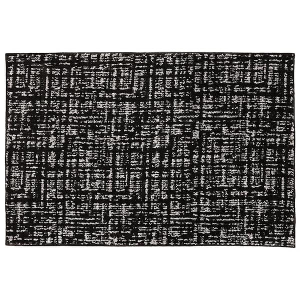 Unbranded Motley Black/Gray 2 ft. x 3 ft. Scatter Area Rug