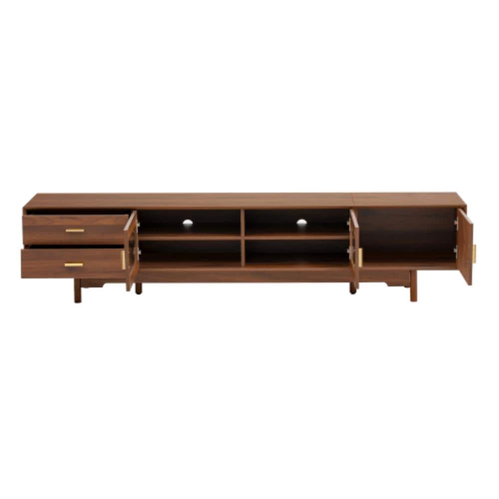 Unbranded 78.7 in. W x 15.7 in. D x 17.7 in. H Bathroom Brown Linen Cabinet