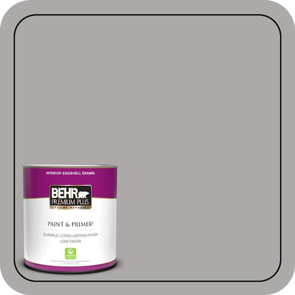 BEHR PREMIUM PLUS 1 qt. #PPU18-14 Cathedral Gray Eggshell Enamel Low Odor Interior Paint & Primer (2)