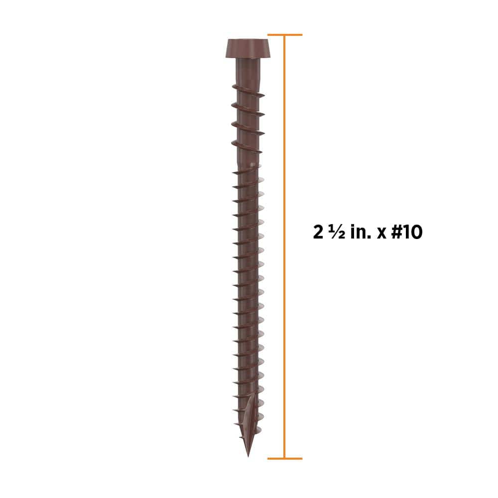 CAMO #10 2-1/2 in. Brown Star Drive Trim-Head Composite Deck Screw (350-Count) (2)
