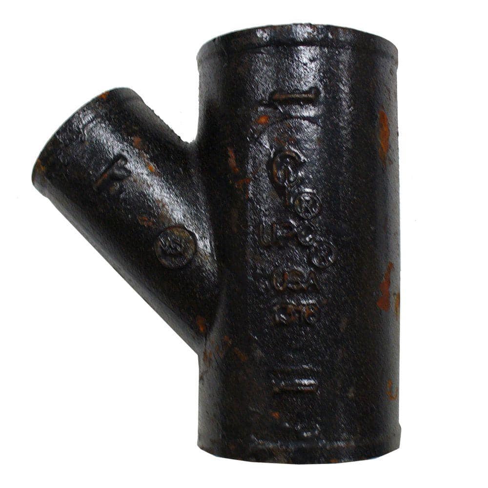 AB and I Foundry 3 in. x 3 in. x 2 in. Cast-Iron 45-Degree No-Hub Wye (1)