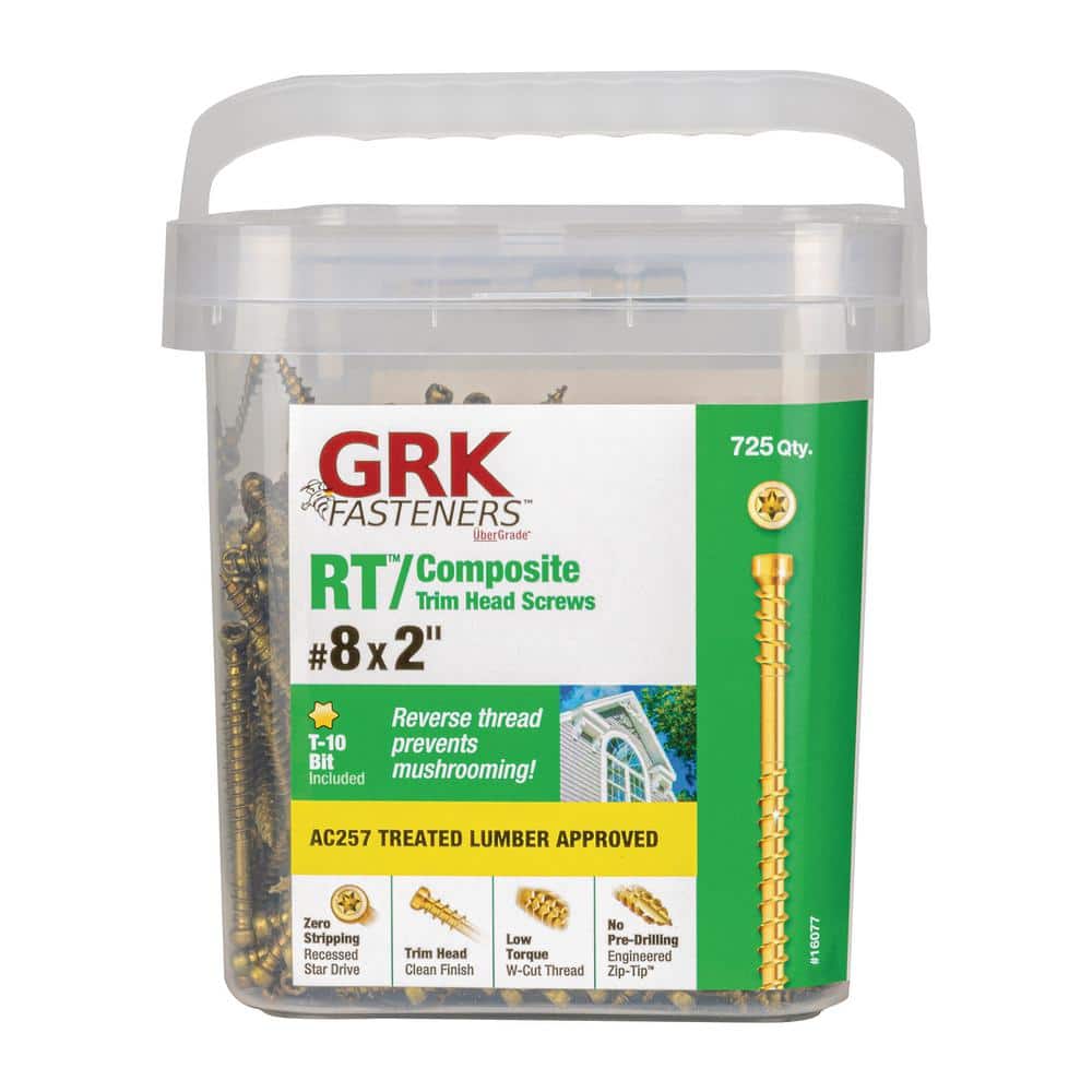 GRK Fasteners #8 in. . Torx Drive Trim Head Finish/Trim RT Composite Wood Screw