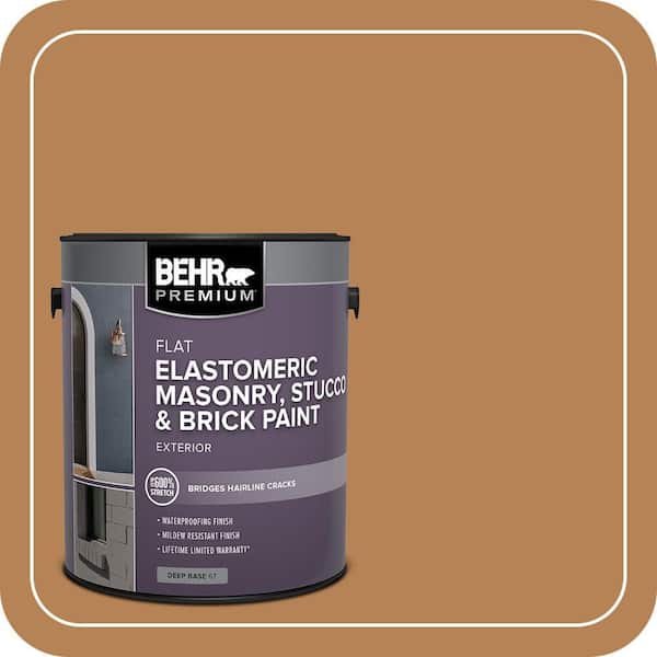 BEHR PREMIUM 1 gal. #S250-5 Roasted Cashew Elastomeric Masonry, Stucco and Brick Exterior Paint (2)