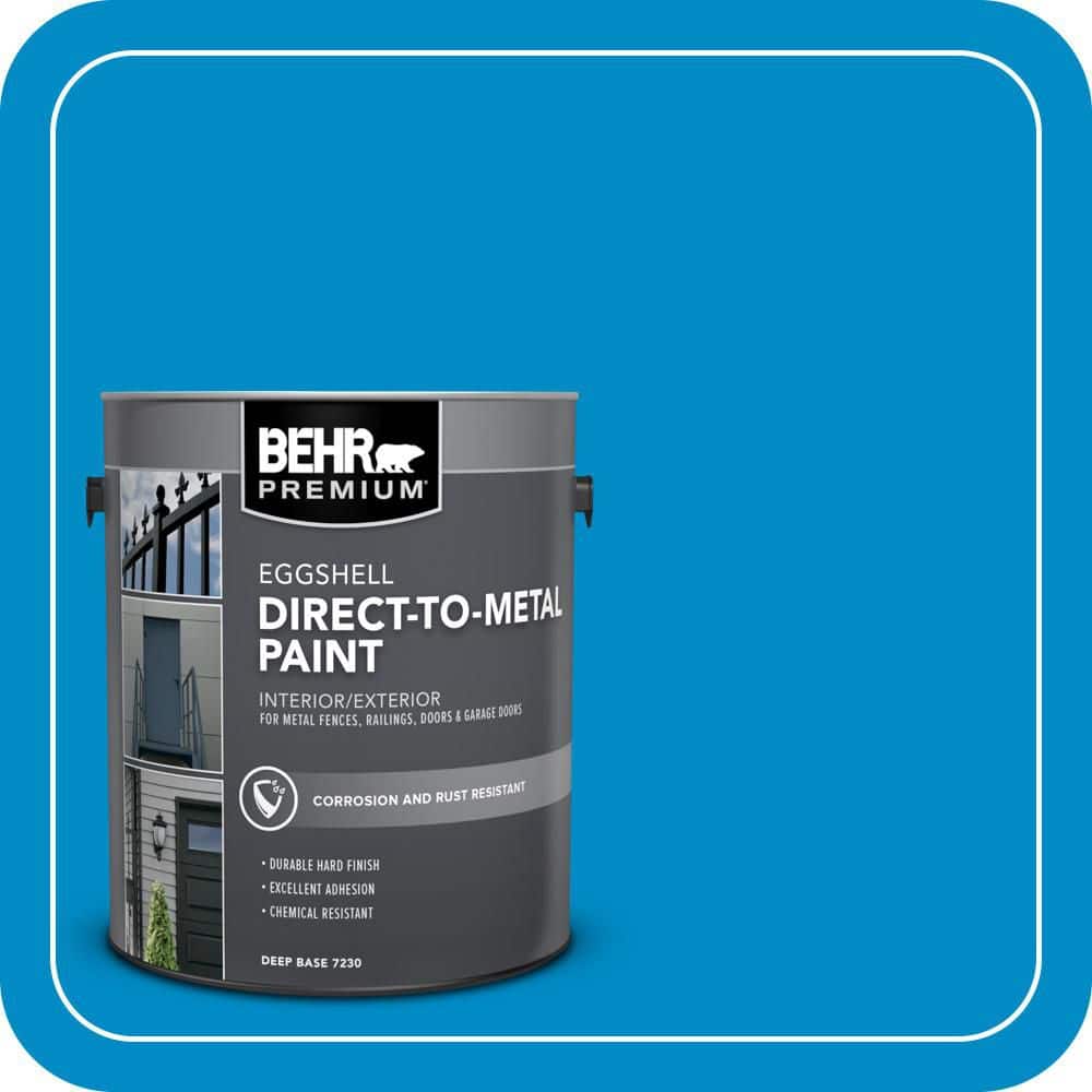 BEHR PREMIUM 1 gal. #MQ4-57 Celebration Blue Eggshell Direct to Metal Interior/Exterior Paint