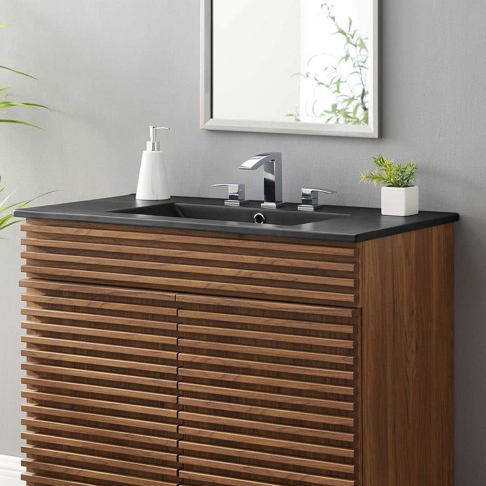 MODWAY Cayman 36 in. Bathroom Sink in Black (3)