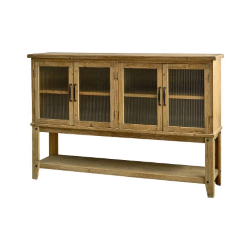 Unbranded 59.06 in. W x 14.17 in. D x 39.37 in. H Bathroom Brown Linen Cabinet (1)