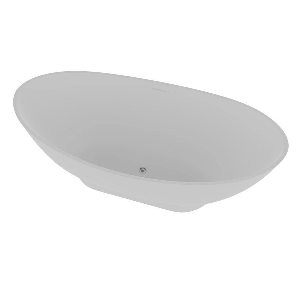 Barclay Products Julianna 71 in. Resin Double Slipper Flatbottom Non-Whirlpool Bathtub in Matte White (2)