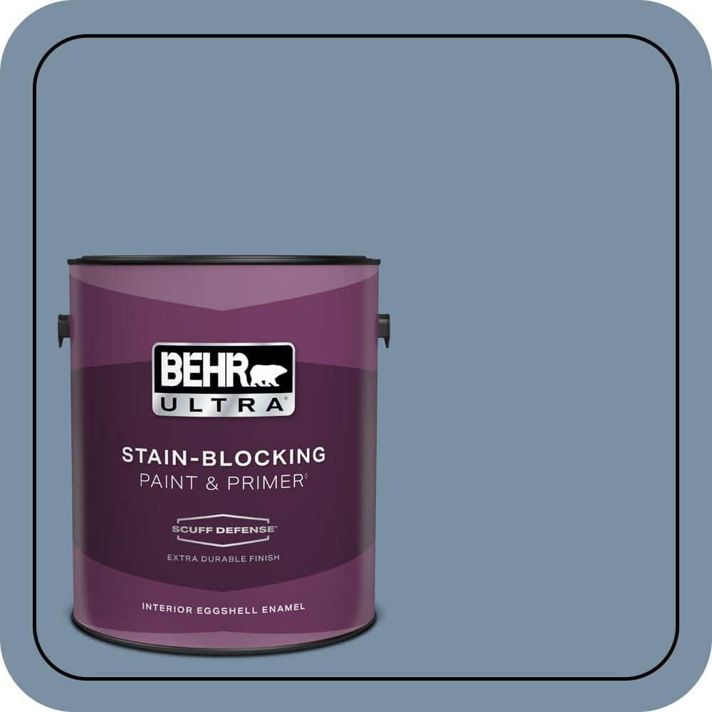 BEHR ULTRA 1 gal. #S510-4 Jean Jacket Blue Extra Durable Eggshell Enamel Interior Paint & Primer