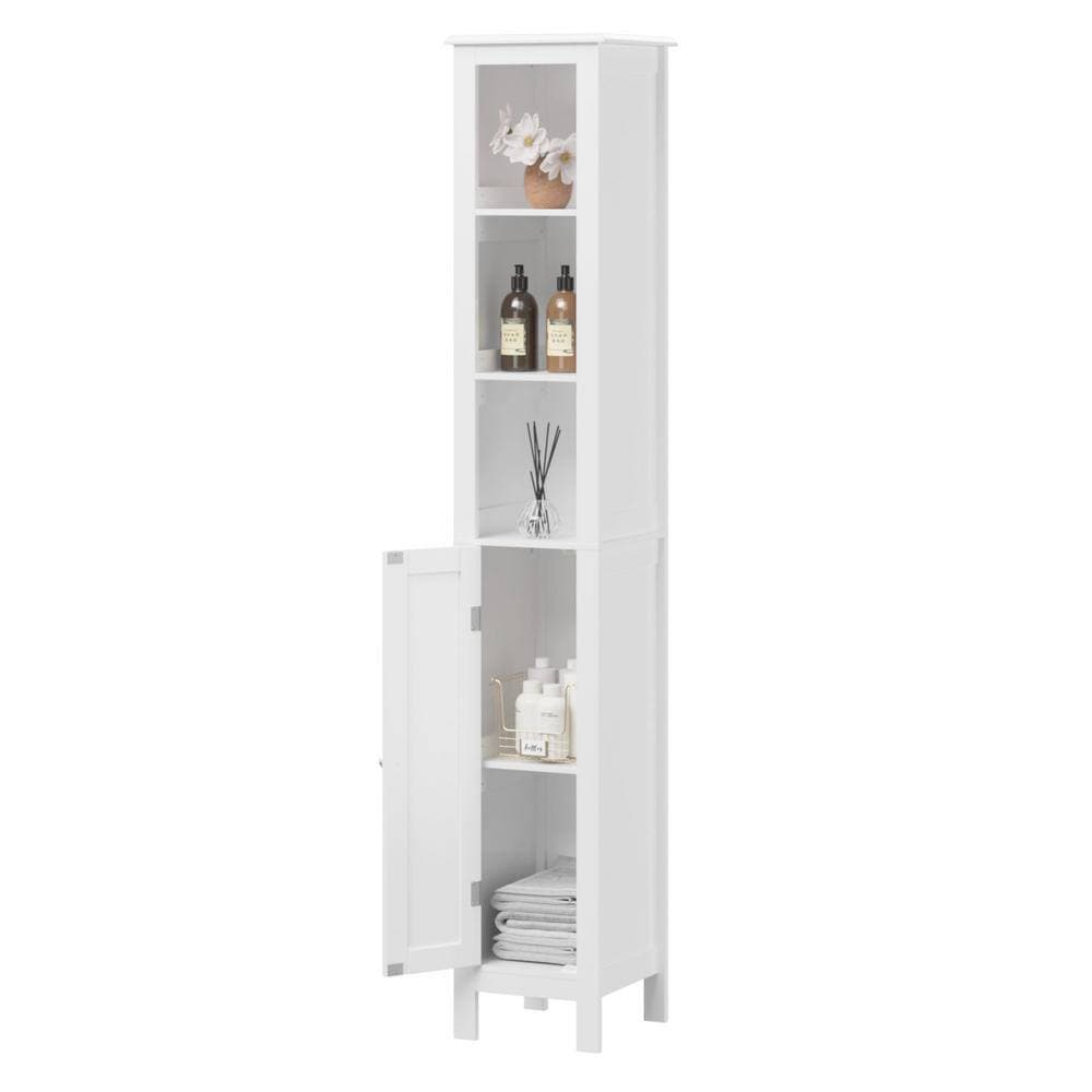 Flynama 11.81 in. W x 11.81 in. D x 66.93 in. H Bathroom Storage Wall Cabinet in White (3)