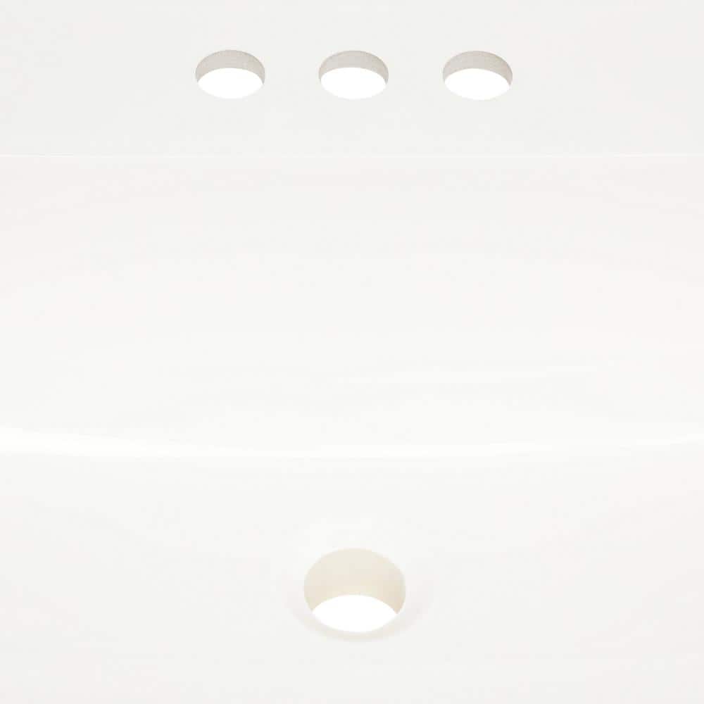 Glacier Bay 31 in. W 22 in. D Cultured Marble Rectangular Single Sink Vanity Top (3)