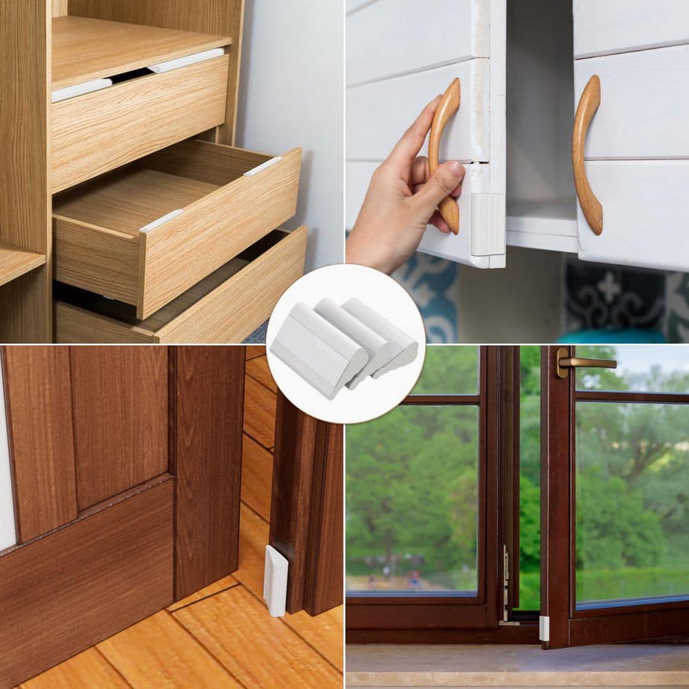 NVNOO 196 in. Wedge-Shape Foam Window Weather Stripping Door Seal Strip for Door Gap Filler Light Blocker, White (3-Pack) (3)