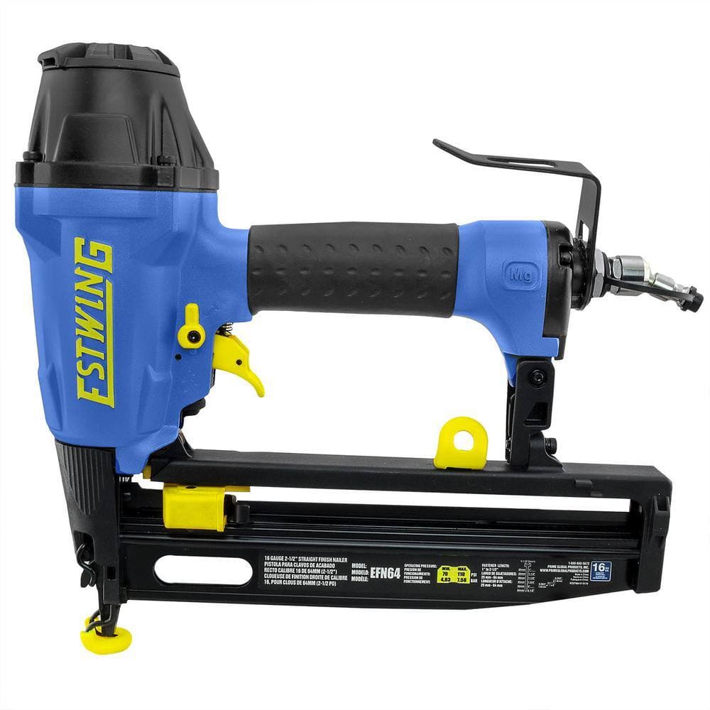 Estwing Pneumatic 2-1/2 in. 16-Gauge Straight Finish Nailer with Canvas Bag (2)
