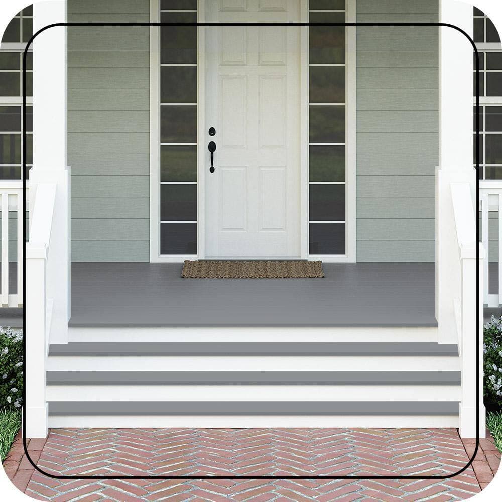 BEHR PREMIUM 1 gal. #PPU26-05 Flint Gray Textured Low-Lustre Enamel Interior/Exterior Porch and Patio Anti-Slip Floor Paint (3)