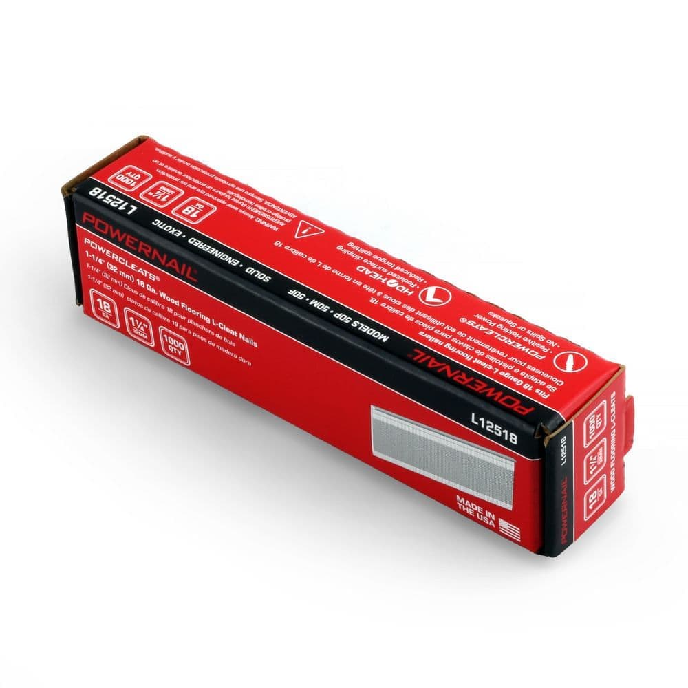 POWERNAIL 1-1/4 in. x 18-Gauge Glue Collated Flooring Nails for Hardwood and Engineered Floors (5000 per Box) (3)