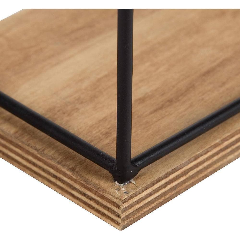 Dyiom 24 in. W x 4 in. H x 4 in. D Brown/Black Over The Toilet Storage Bathroom Shelves, Wall Mounted with Adjustable Shelves (3)