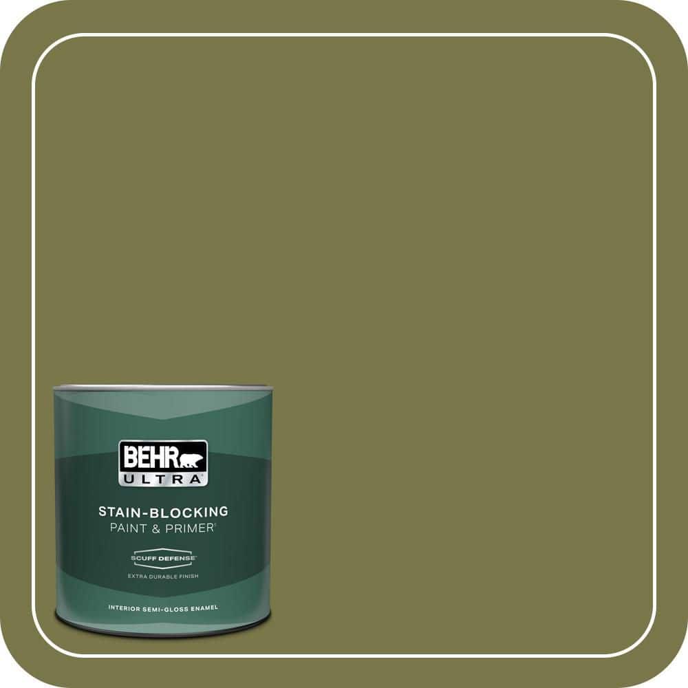 BEHR ULTRA 1 qt. #S340-7A Garnish Extra Durable Semi-Gloss Enamel Interior Paint & Primer