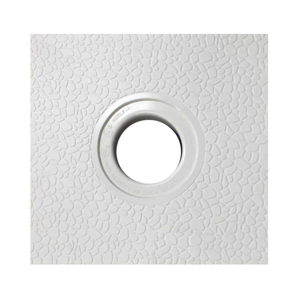 Swan 36 in. L x 36 in. W Alcove Shower Pan Base with Center Drain in Cloud White (3)