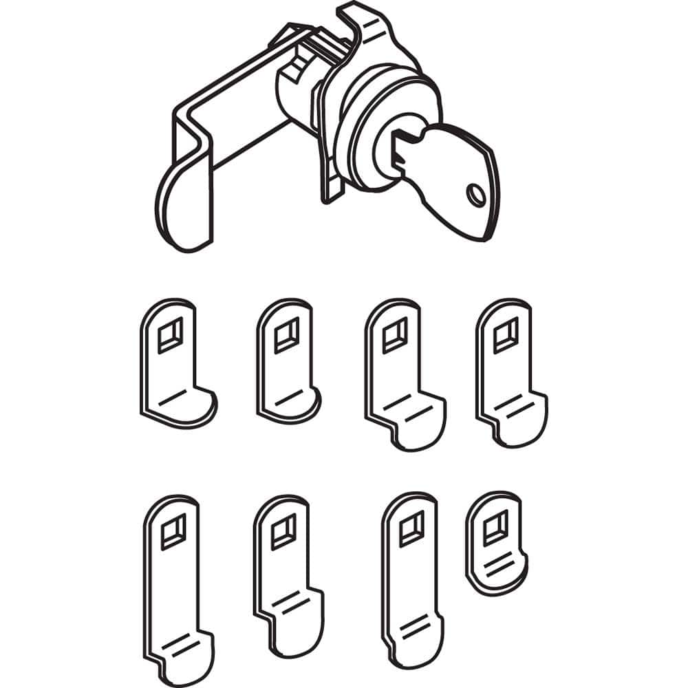 Prime-Line Mailbox Lock, 11/16 in. Dia. Diecast Construction, Nickel Plated Finish, 9-Cams, Locks Counter Clockwise Rotation (2)
