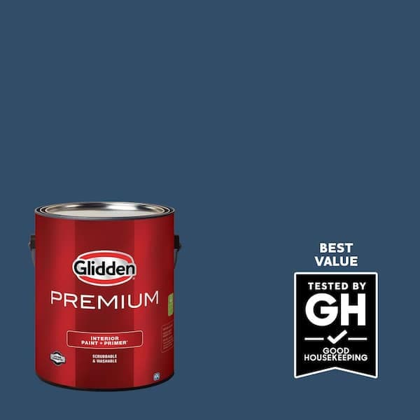 Glidden Premium 1 gal. PPG1163-7 Blueberry Pie Eggshell Interior Latex Paint (2)