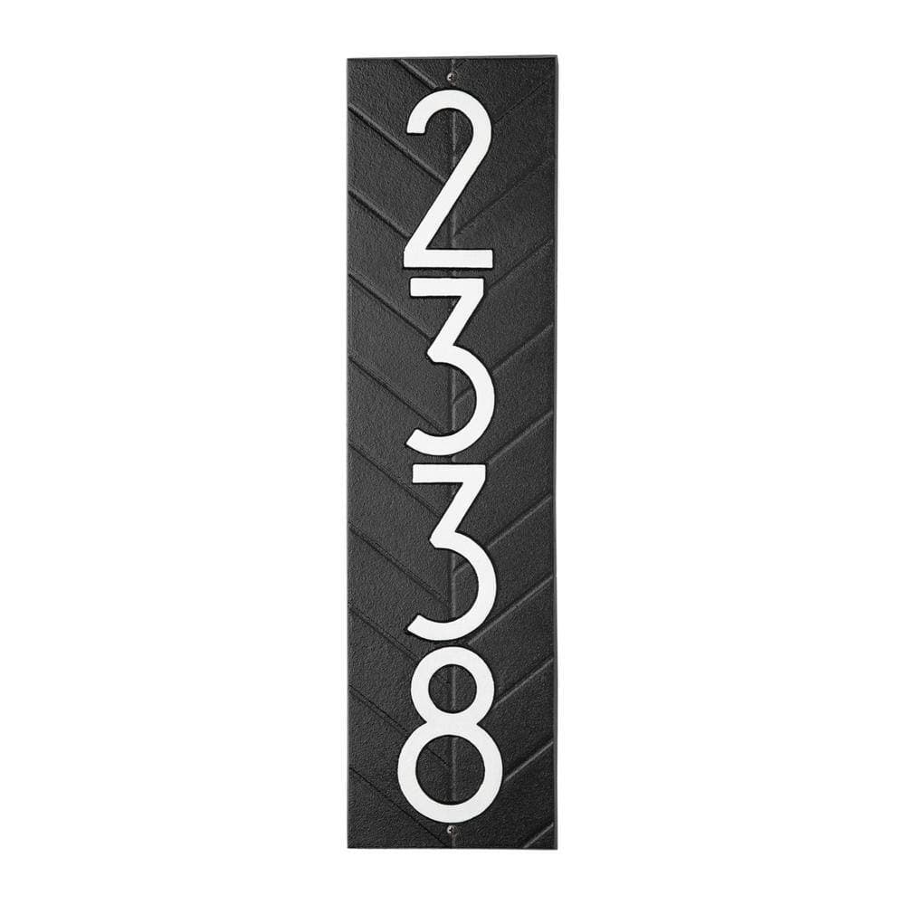 Whitehall Products Modern Herringbone Vertical Plaque, Standard Wall 1-Line