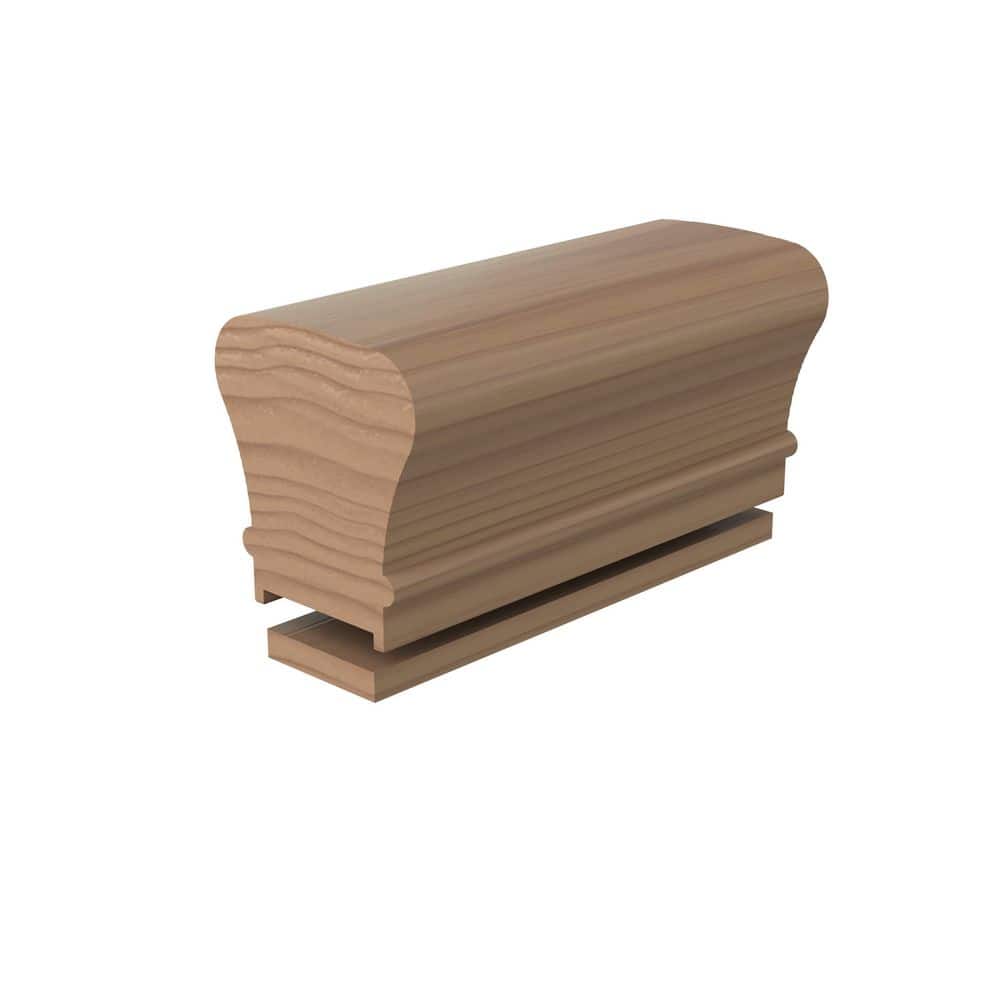 L. J. SMITH STAIR SYSTEMS 0.375 in. D x 2.25 in. W x 96 in. L Unfinished Poplar Wood Straight Handrail (1)