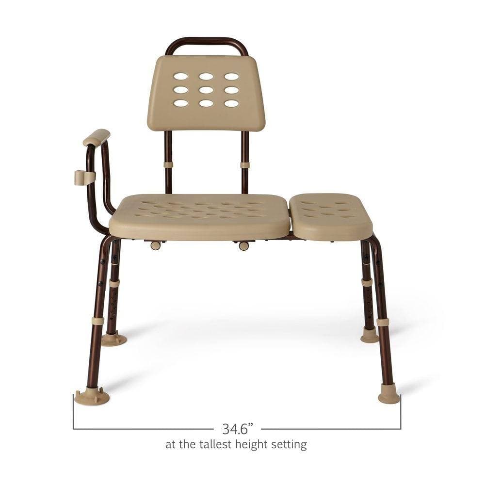 Medline Elements Collection 19 in. W x 24 in. D Transfer Shower Seat with Microban (3)