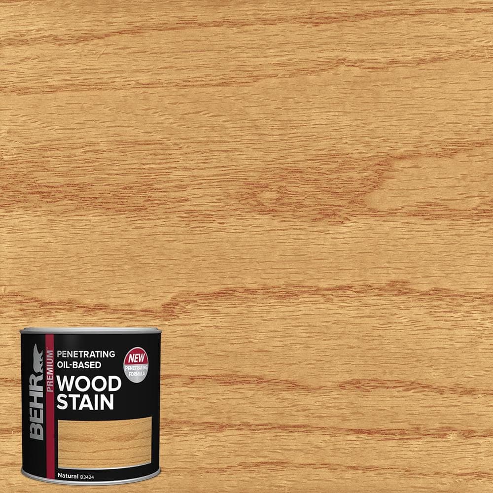 BEHR PREMIUM 8 oz. #TIS-524 Natural Transparent Oil-Based Penetrating Interior Wood Stain