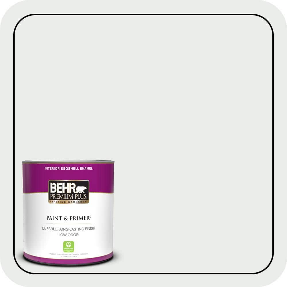 BEHR PREMIUM PLUS 1 qt. #W-F-510 Silver Sky Eggshell Enamel Low Odor Interior Paint & Primer
