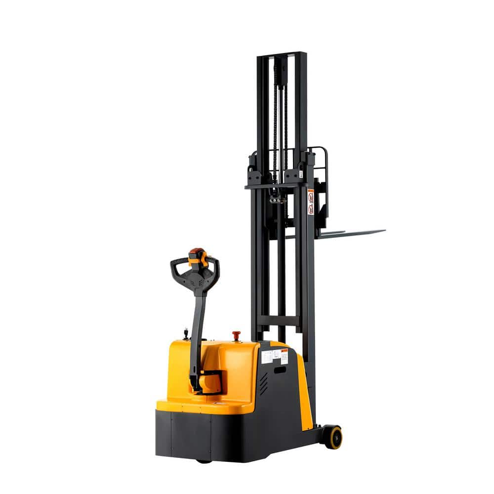 TORY CARRIER 1200 lbs. Counterbalanced Electric Stacker Powered Forklift Truck 118 in. Lifting with Adjustable Forged Forks