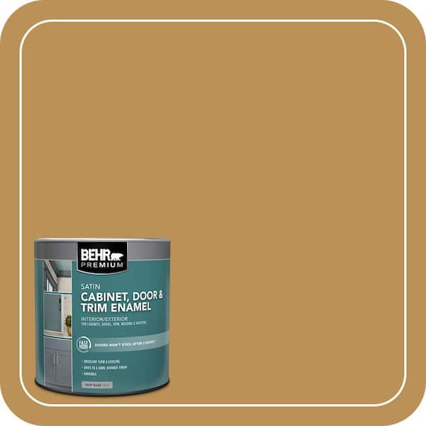 BEHR PREMIUM 1 qt. #MQ4-07 Radiance Satin Enamel Interior/Exterior Cabinet, Door & Trim Paint (2)