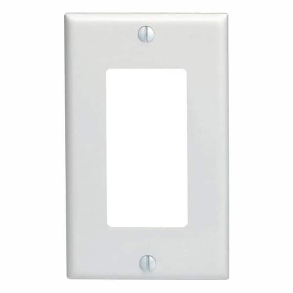 Leviton 1-Gang White Decora/Rocker Plastic Standard Wall Plate (10-Pack) 80401-WMP (2)