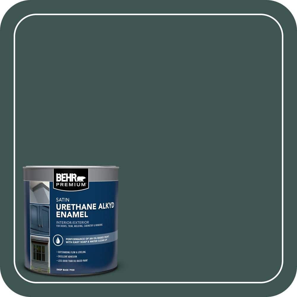 BEHR PREMIUM 1 qt. Home Decorators Collection #HDC-CL-21A Dark Everglade Satin Enamel Urethane Alkyd Interior/Exterior Paint