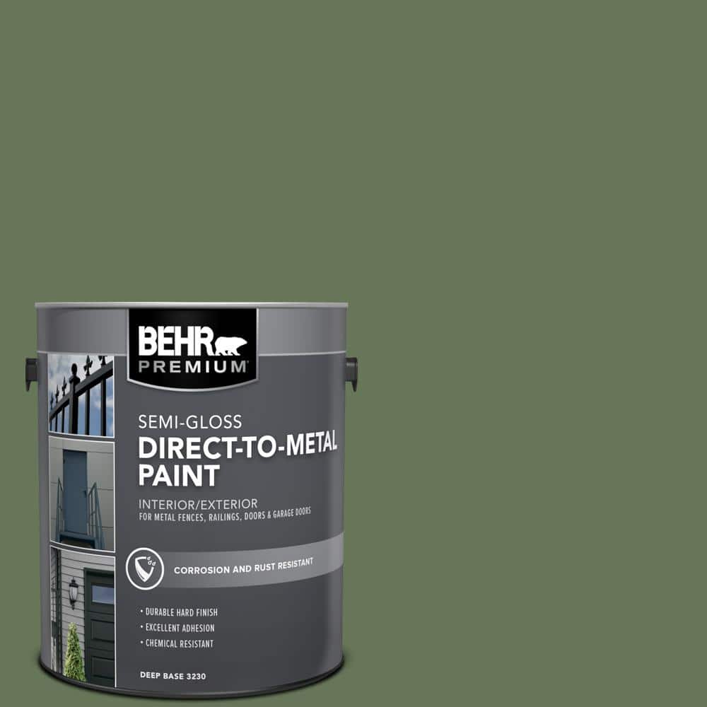 BEHR PREMIUM 1 gal. #PPU10-01 Scallion Semi-Gloss Direct to Metal Interior/Exterior Paint (1)