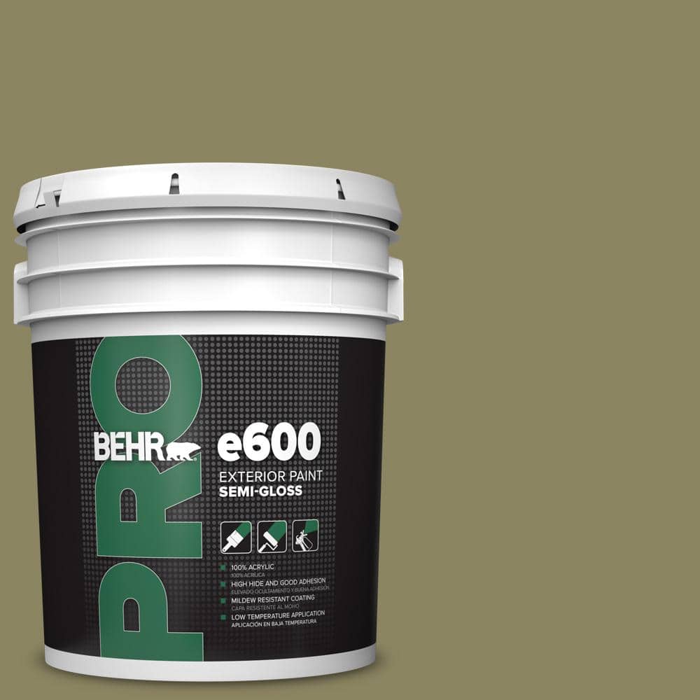 BEHR PRO 5 gal. #S350-5 Green Scene Semi-Gloss Exterior Paint