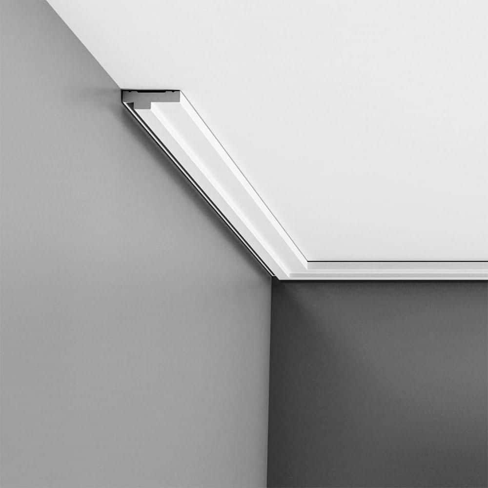 ORAC DECOR 1-1/2 in. x 1/2 in. x 78-3/4 in. Primed White Plain Polystyrene Crown Moulding (8-Pack) (3)